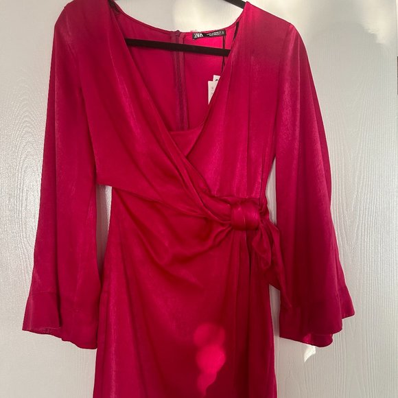Zara pink wrap dress - Picture 2 of 4